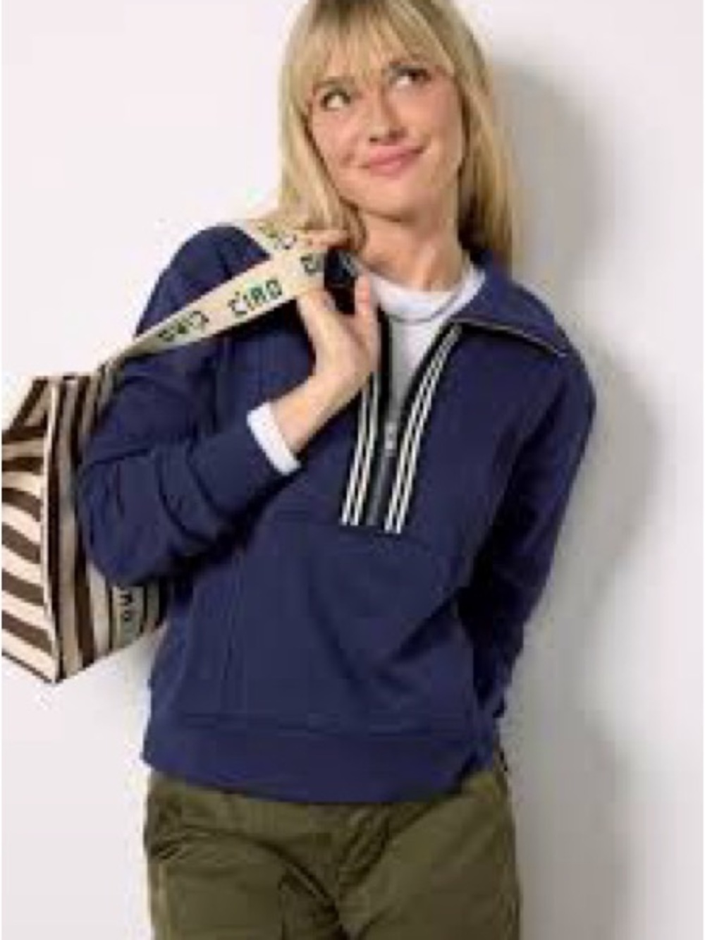 Evereve Chelsea Half Zip Pullover Sweatshirt